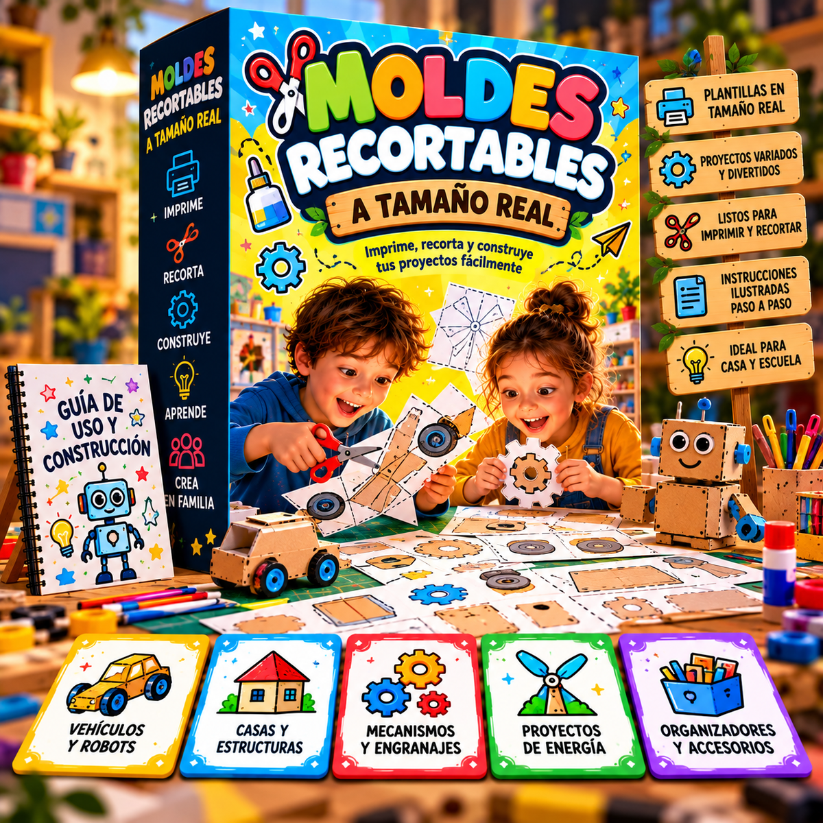Moldes Recortables a Tamaño Real