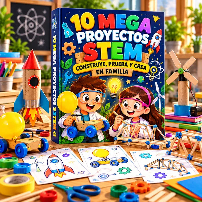10 Mega Proyectos STEM — Construye, prueba y crea en familia